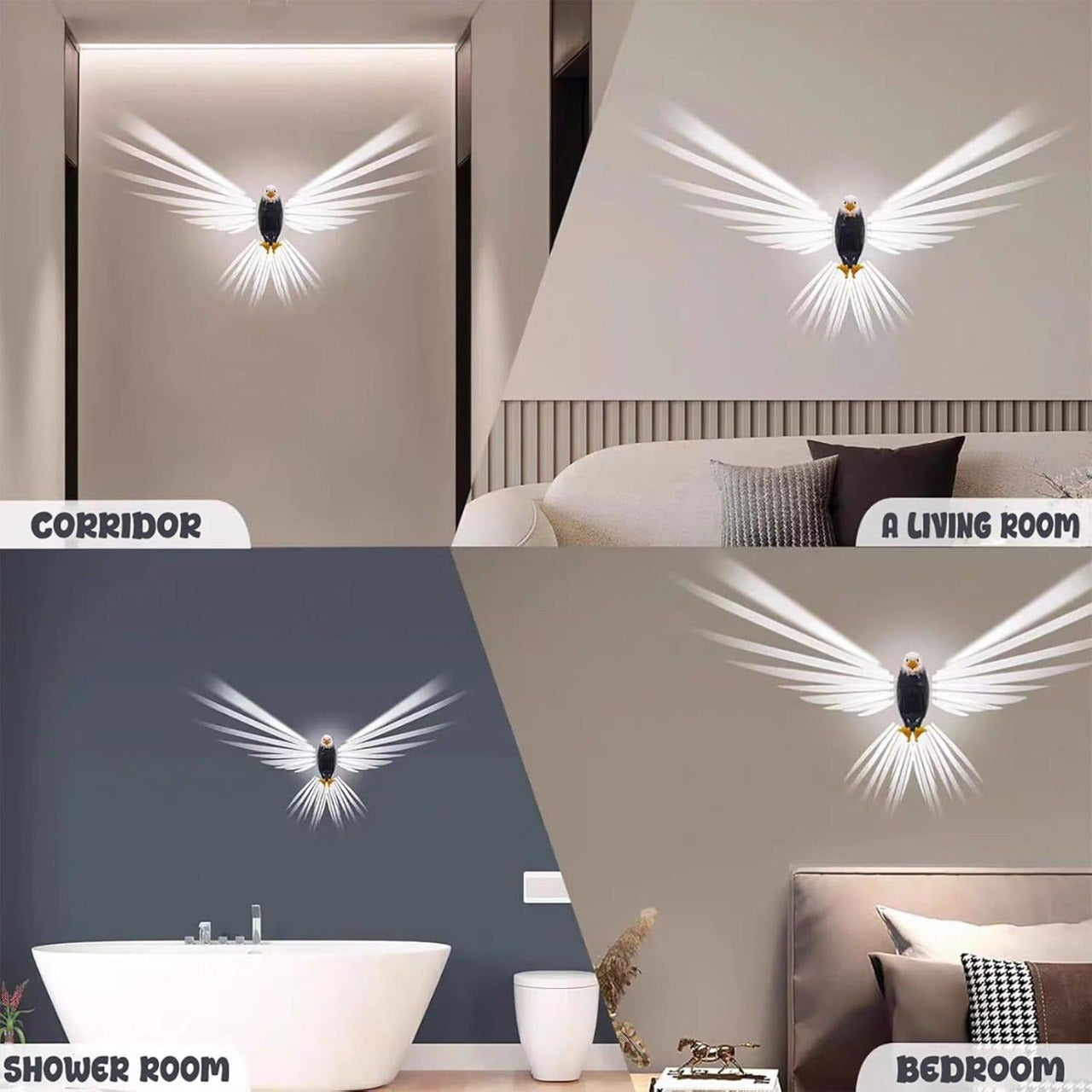 Eagle Wall Light with Remote Control - Stylish, Versatile LED Wall Lamp Gardino