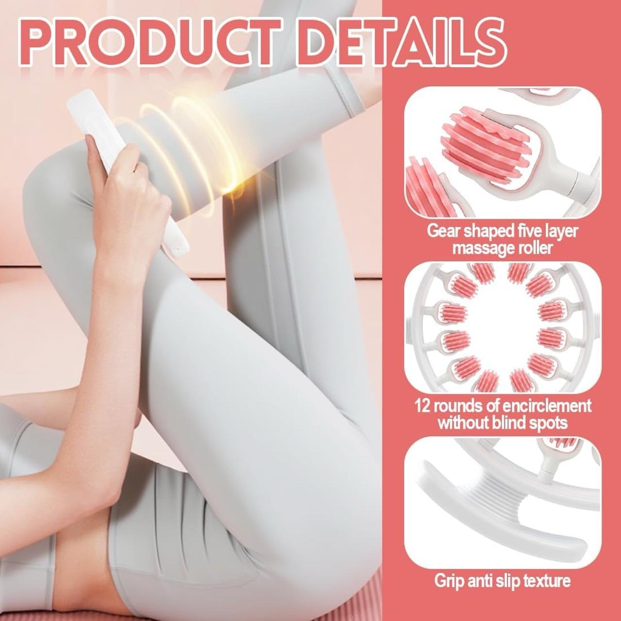 Cellulite Massager Roller – Fascia Release Tool for Thighs, Legs & Waist | Anti-Cellulite, Body Sculpting & Lymphatic Drainage