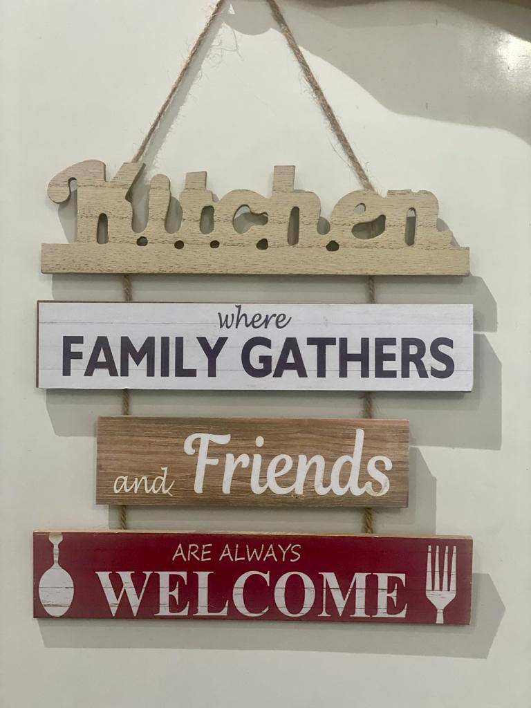 Gardino Wooden Wall Hanging For Home Decor  (26 inch X 12 inch), Multicolour Gardino