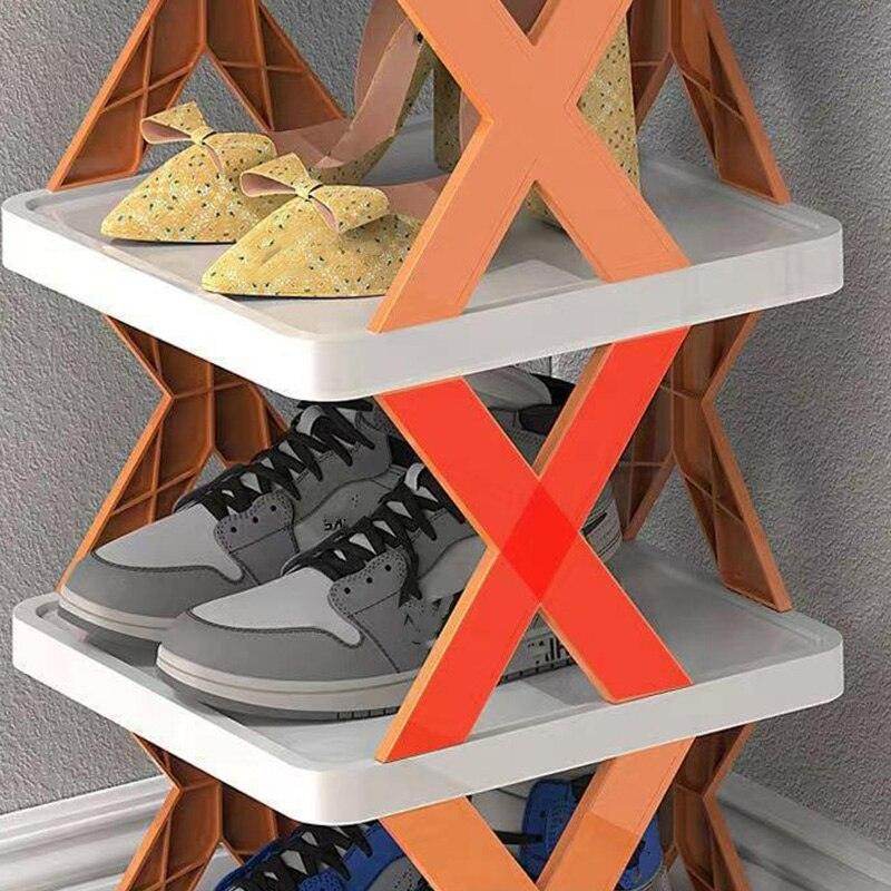 Gardino 4 Layer Shoe Rack, Stackable Shoe Storage Organizer for Bedroom Entryway ( Multicolor) - Gardino