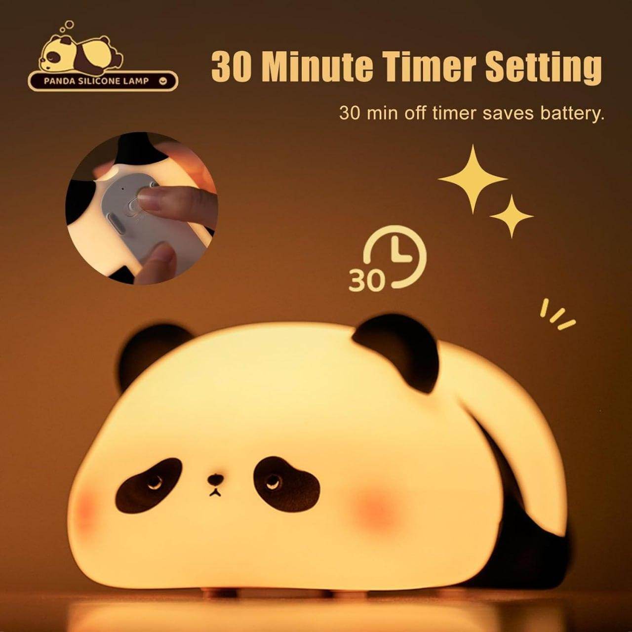 Panda Night Light for Kids – USB Rechargeable, Touch Control Bedside Lamp for Toddlers & Babies | Ideal Gift for Girls & Moms - Gardino