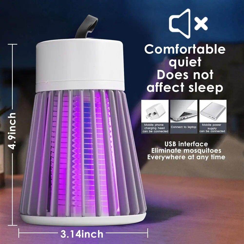Mosquito Killer Lamp Trap Machine with UV LED Light Electric Shock for Insects USB Powered Plug in The Plug - Gardino