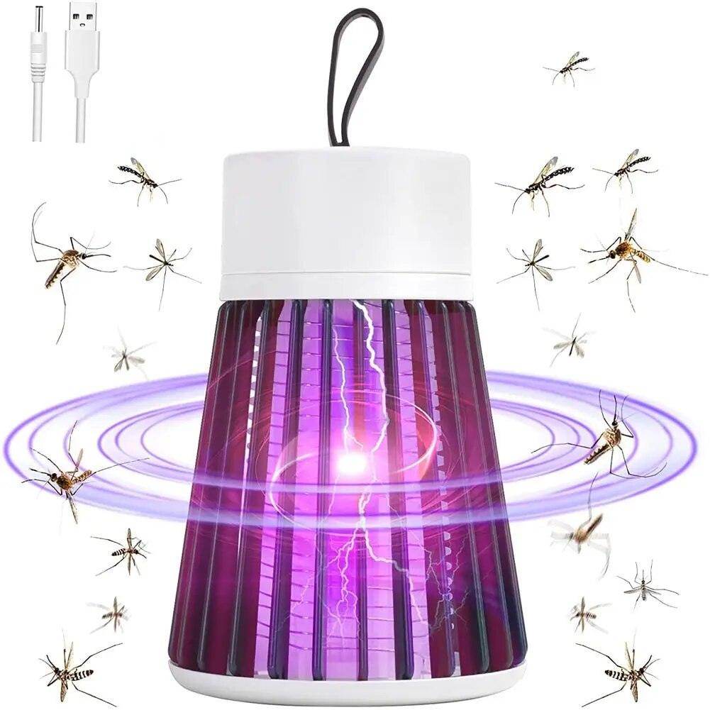 Mosquito Killer Lamp Trap Machine with UV LED Light Electric Shock for Insects USB Powered Plug in The Plug - Gardino