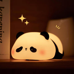 Cute Panda Night Light for Kids Bedroom, USB Rechargeable, Touch Control Bedside Lamp