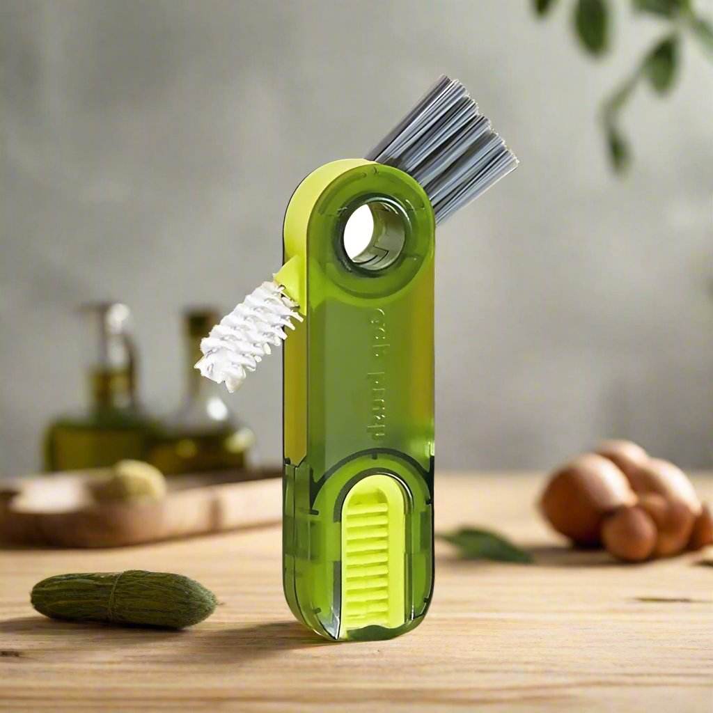 3 in 1 Cup Lid Gap Cleaning Brush, Bottle lid Cleaning Brush, Tiny Bottle Cup Lid Straw Cleaner Tools (2Pcs, Multi Color) - Gardino