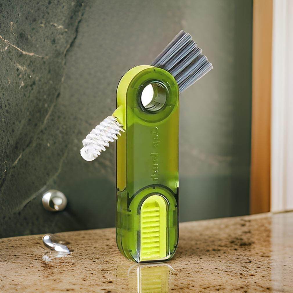 3 in 1 Cup Lid Gap Cleaning Brush, Bottle lid Cleaning Brush, Tiny Bottle Cup Lid Straw Cleaner Tools (2Pcs, Multi Color) - Gardino