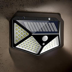 Solar Interaction Wall Lamp Solar Out Door Powered Motion Sensor Interaction Garden Wall 100 Led Lamp 3 Modes Gardino