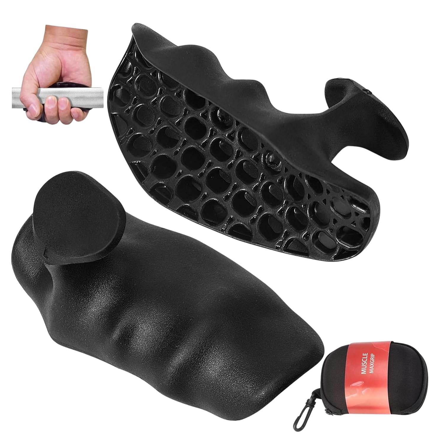 Anti-Slip Gym Grip- for Men & Women - Anti-Slip Rubber with Palm Protection, Breathable Fingerless Design Set of 2 (Free pouch ) - Gardino