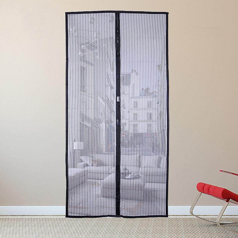 Gardino Polyester Magnetic Mosquito Net for Door | Mosquito Curtain for All Door Types & Sizes | Auto-Closing Insect Screen to Keep Mosquito Out (Black, 195 x 90 Cms) - Gardino