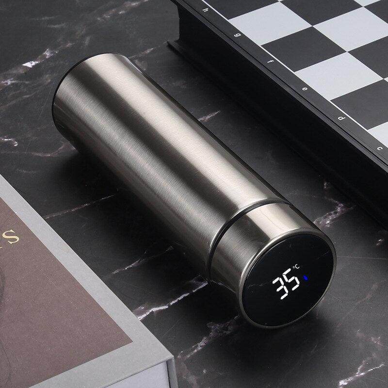 Thermos Double Wall Smart Flask Vacuum Insulated Water Bottle with LED Temperature Display 304 Stainless Steel (500ML) - Gardino