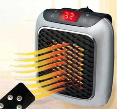 Handy Heater Turbo 800 Watts Outlet Small Space Heater with Adjustable Thermostat, Programmable 12-Hour Timer, Auto Shut Off - Quiet & Space-Saving Mini Heater - Gardino