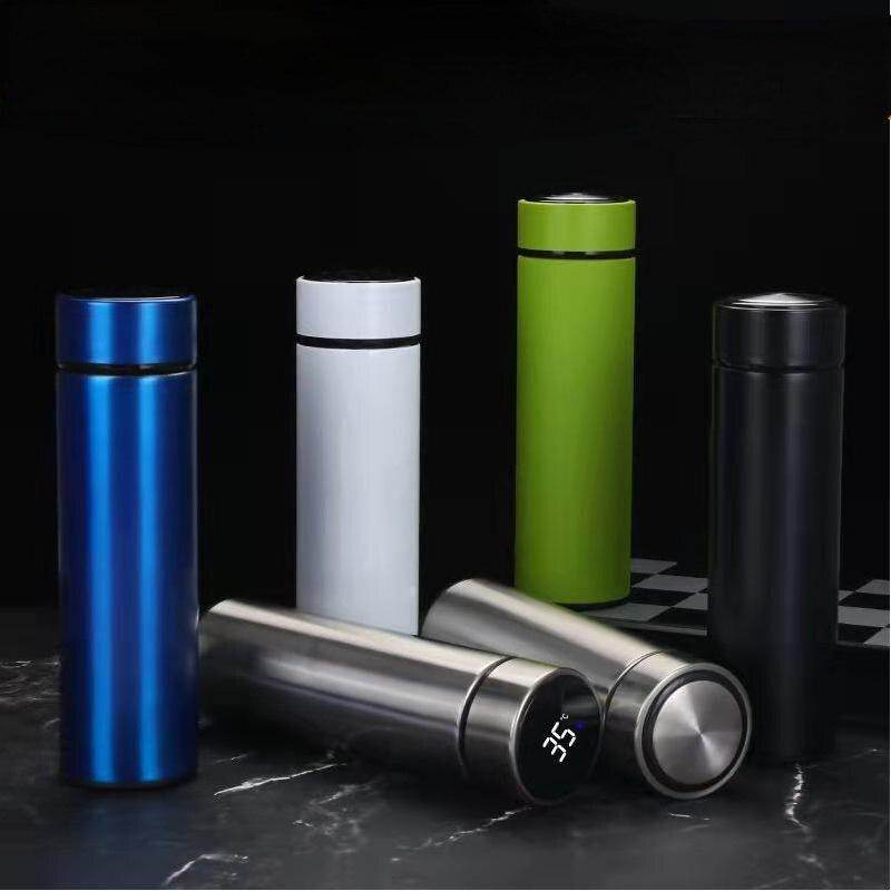 Thermos Double Wall Smart Flask Vacuum Insulated Water Bottle with LED Temperature Display 304 Stainless Steel (500ML) - Gardino